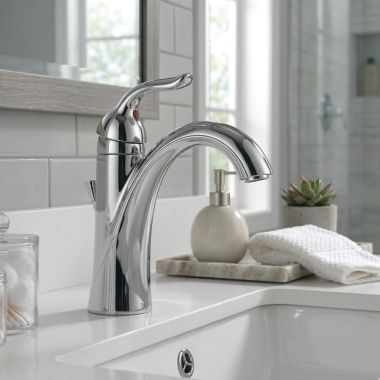 Click here to see Delta 538-MPU-DST Delta Lahara Single-Handle Bathroom Faucet, 1.2 GPM, Chrome - 538-MPU-DST