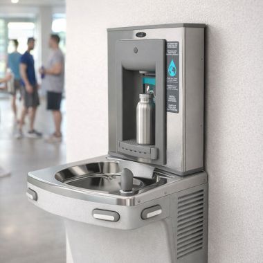 Click here to see Oasis 504433 Oasis VersaFiller Retrofit Mechanical Bottle Filling Station Kit, Stainless Steel - PWSBF (504433)
