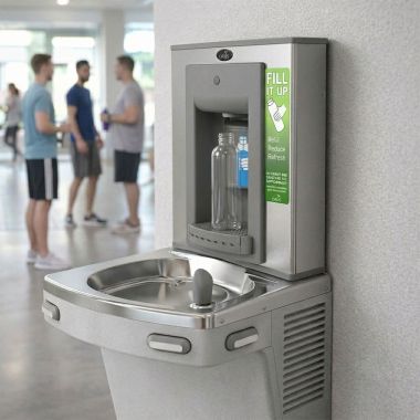Click here to see Oasis 504433 Oasis VersaFiller Retrofit Mechanical Bottle Filling Station Kit, Stainless Steel - PWSBF (504433)