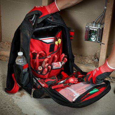 Click here to see Milwaukee 48-22-8202 Milwaukee 48-22-8202  Low-Profile BackPack, 22 Pockets