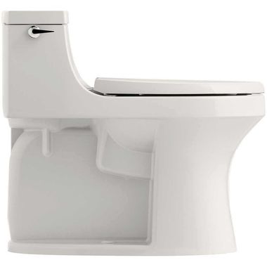 Click here to see Kohler 5172-95 Kohler San Souci One-Piece Compact Elongated Toilet with Left-Hand Trip Lever, Comfort Height, Quite-Close, 1.28 GPF, Concealed Trapway, Ice Grey - K-5172-95