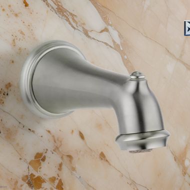 Click here to see Delta RP43028SS Delta Non-Diverter Tub Spout, Stainless - RP43028SS