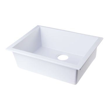 Click here to see Alfi AB2420UM-W ALFI AB2420UM-W Single Bowl Undermount Kitchen Sink, White