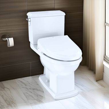 Click here to see Toto MW4943044CEMFG#01 TOTO Connelly WASHLET+ Two-Piece Toilet with S500e Bidet Seat, 1.28/0.9 GPF, Cotton White - MW4943044CEMFG#01