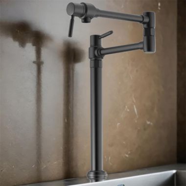 Click here to see Brizo 62720LF-BL Brizo European Deck-Mounted Pot Filler Faucet for Cold Water Only, ADA, 4.0 GPM, Matte Black - 62720LF-BL