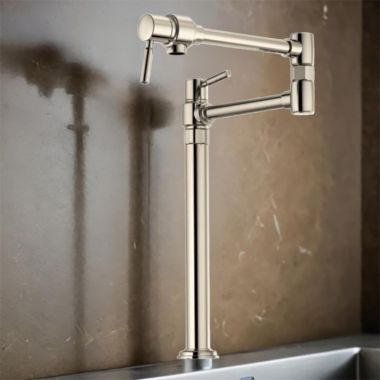 Click here to see Brizo 62720LF-PN Brizo European Deck-Mounted Pot Filler Faucet for Cold Water Only, ADA, 4.0 GPM, Brilliance Polished Nickel - 62720LF-PN