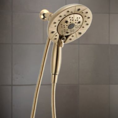 Click here to see Brizo 86220-GL Brizo Essential Multi-Function Hydrati 2-in-1 Shower, MagneDock, WaterSense, 1.75 GPM, Brilliance Luxe Gold - 86220-GL