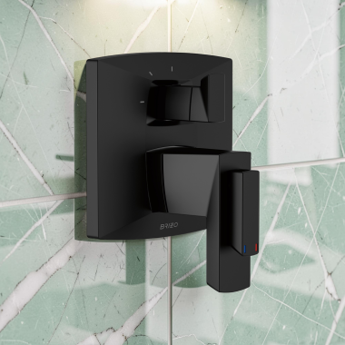 Click here to see Brizo T75588-BL Brizo Vettis TempAssure Thermostatic Valve Trim with 3-Function Diverter Trim, Lever Handles, Matte Black - T75588-BL