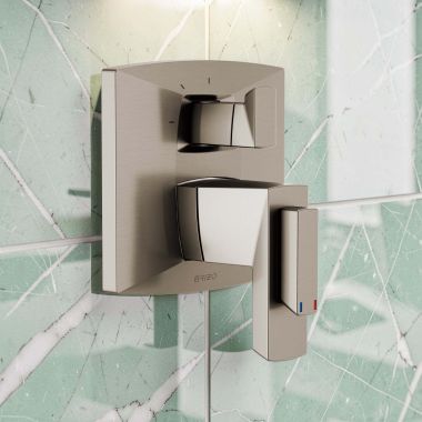 Click here to see DELTA FAUCETS COMPANY T75688-NK Brizo Vettis TempAssure Thermostatic Valve Trim with 6-Function Diverter Trim, MultiChoice, ADA, Brilliance Luxe Nickel - T75688-NK