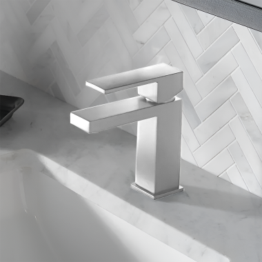 Click here to see  567LF-GPM-PP Delta Modern Square Single-Handle Bathroom Sink Faucet, Project Pack, 1.0 GPM, Chrome - 567LF-GPM-PP