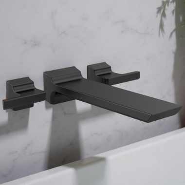 Click here to see Delta T5799-BLWL Delta Pivotal Two-Handle Wall-Mount Tub Faucet Trim, Lever Handles, 8