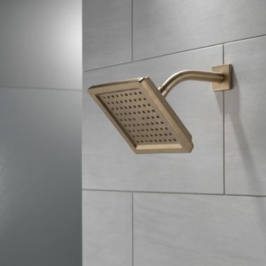 Click here to see Delta 52283-CZ Delta Universal Showering Single-Setting Raincan Shower Head, 1.75 GPM, Champagne Bronze - 52283-CZ