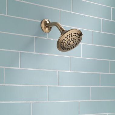 Click here to see Delta RP78575CZ Delta Universal Showering 1.75 GPM 5-Setting Touch-Clean Raincan Shower Head, WaterSense  Certified, 4-15/16in Diameter Head, Champagne Bronze - RP78575CZ