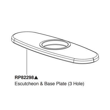 Click here to see Peerless RP82298OB Peerless Apex 3-Hole Oil-Rubbed Bronze Escutcheon Plate - RP82298OB