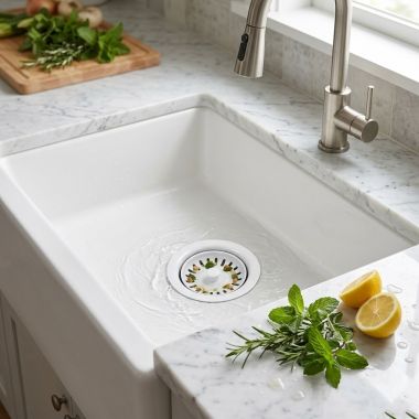 Click here to see Mountain Plumbing Products MT202/WH MTN PLUMBING MT202/WH DISPOSER FLANGE W/ EXTENDED THROAT FOR THICKER WHITE