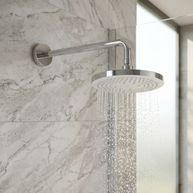 Click here to see Toto TBW01003U4#CP TOTO Round Single-Mode Shower Head with Matching Escutcheon, Rubber Nozzles, 1.75 GPM, Polished Chrome - TBW01003U4#CP
