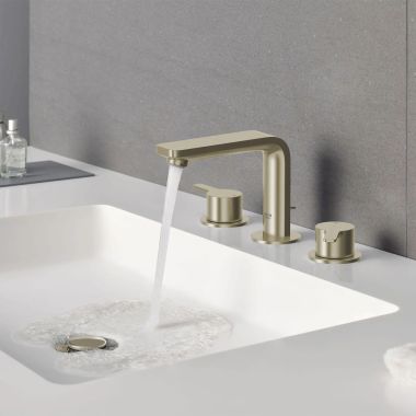 Click here to see Grohe 20578ENA GROHE Lineare Two‑Handle Widespread Lavatory Faucet, Brushed Nickel – 20578ENA