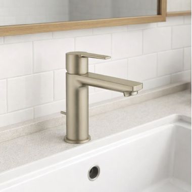 Click here to see  23794ENA GROHE LINEARE Single-Handle S-Size Bathroom Faucet, 1.2 GPM, Brushed Nickel InfinityFinish - 23794ENA
