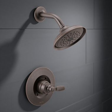 Click here to see Delta T14232-RB Delta Woodhurst Monitor 14 Series Single-Setting Rain Shower Faucet, Touch-Clean, 1.75 GPM, Lever Handle, Venetian Bronze - T14232-RB