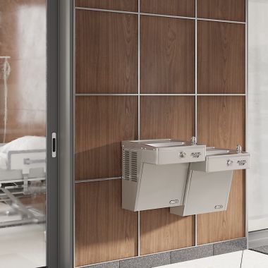 Click here to see Elkay VRCGRNTL8C Elkay VRCGRNTL8C  GreenSpec Vandal-Resistant Dual-Station Water Cooler