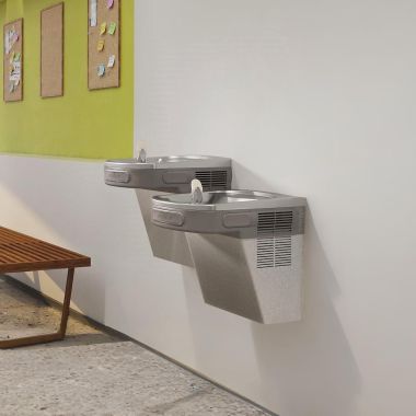 Click here to see Elkay LZSTLDDLC Elkay LZSTLDDLC Light Gray Granite Non-Refrigerated Bi-Level Cooler