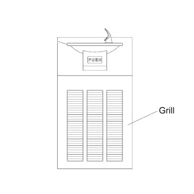 Click here to see Elkay EG23 Elkay EG23 Louvered Wall Grill for Drinking Fountains, 19