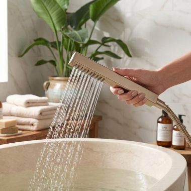 Click here to see  189318BN Moen Single-Function Hand Shower for 3988EP and 695, Square, Eco-Performance, 1.75 GPM, WaterSense, Brushed Nickel - 189318BN