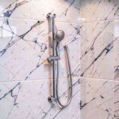 Click here to see  3558EP Moen Eco-Performance Handheld Shower with Slide Bar, Round, Five-Funtion, 1.75 GPM, Chrome - 3558EP