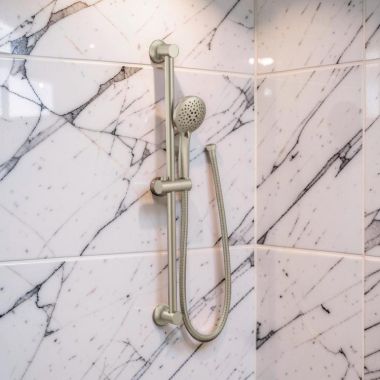 Click here to see  3558EPBN Moen Eco-Performance Handheld Shower with Slide Bar, Round, Five-Funtion, 1.75 GPM, Brushed Nickel - 3558EPBN
