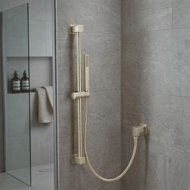Click here to see  S3880EPBN Moen Eco-Performance Single-Function Slide Bar Hand Shower, Full Spray, 1.75 GPM, Brushed Nickel - S3880EPBN