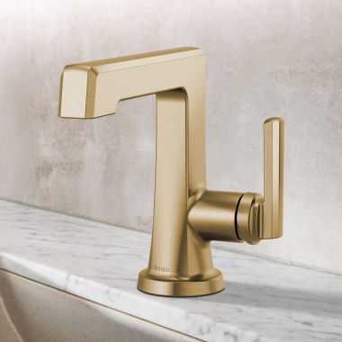 Click here to see Brizo 65098LF-GL-ECO Brizo Levoir Single-Handle Deck Mount Lavatory Faucet, 1.2 GPM, Brilliance Luxe Gold - 65098LF-GL-ECO