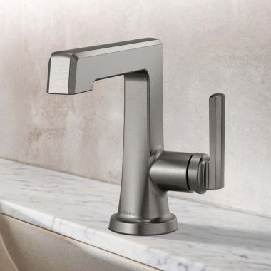 Click here to see Brizo 65098LF-SL-ECO Brizo Levoir Single-Handle Deck Mount Lavatory Faucet, 1.2 GPM, Brilliance Luxe Steel - 65098LF-SL-ECO
