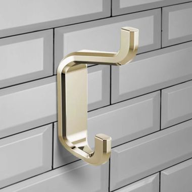 Click here to see DELTA FAUCETS COMPANY 693598-PN Brizo Levoir Double Robe Hook, Brilliance Polished Nickel - 693598-PN