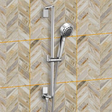 Click here to see Brizo 88798-PC Brizo Levoir Multi-Function Hand Shower with Slide Bar, H2Okinetic, 1.75 GPM, Polished Chrome - 88798-PC