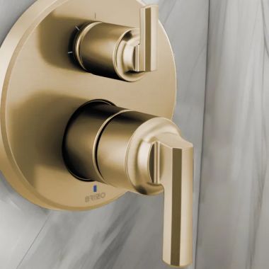 Click here to see Brizo HL75P98-GL Brizo Levoir Lever Handle Kit for Pressure Balance Valve with Integrated Diverter Trim, Brilliance Luxe Gold - HL75P98-GL