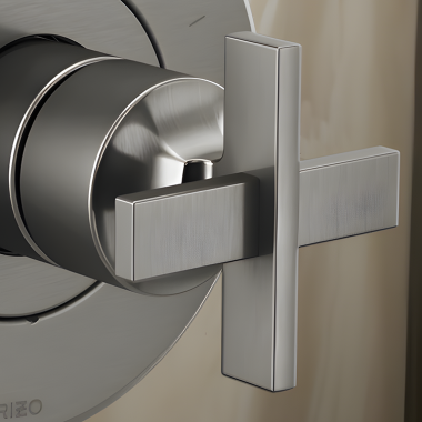 Click here to see Brizo HX60P98-SL Brizo Levoir Pressure Balance Valve Trim Single Cross Handle Kit, Brass, Brilliance Luxe Steel - HX60P98-SL