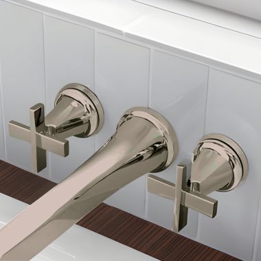 Click here to see Brizo HX7098-NK Brizo Levoir Wall-Mount Tub Filler Cross-Handle Kit, Brilliance Luxe Nickel - HX7098-NK