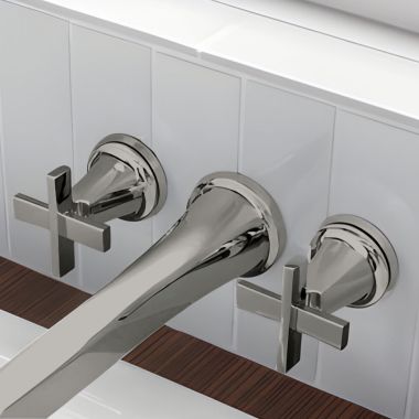 Click here to see Brizo HX5898-SL Brizo Levoir Wall Mount Lavatory Cross Handle Kit, ADA, Brilliance Luxe Steel - HX5898-SL