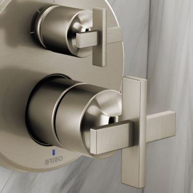 Click here to see Brizo HX75P98-NK Brizo Levoir Pressure Balance Valve with Integrated Diverter Trim Cross Handle Kit, Brilliance Luxe Nickel - HX75P98-NK