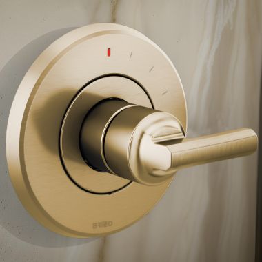 Click here to see Brizo T60P098-GLLHP Brizo Levoir Monitor 14 Series Single-Function Pressure Balance Valve Trim, Less Handles, Brilliance Luxe Gold - T60P098-GLLHP