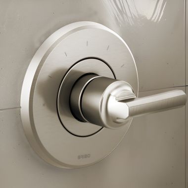 Click here to see Brizo T66T098-NKLHP Brizo Levoir Sensori Single-Handle Thermostatic Valve Trim, Less Handle, Brilliance Luxe Nickel - T66T098-NKLHP