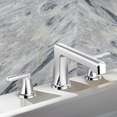 Click here to see Brizo T67398-PCLHP Brizo Levoir Two-Handle Deck-Mount Roman Tub Faucet Trim w/ Angular Spout, Less Handles, Polished Chrome - T67398-PCLHP