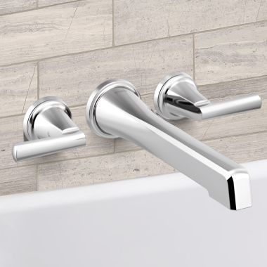Click here to see Brizo T70498-PCLHP Brizo Levoir Two-Handle Wall Mount Tub Filler, Less Handles, 9.3 GPM, Polished Chrome - T70498-PCLHP