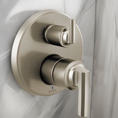 Click here to see Brizo T75P598-NKLHP Brizo Levoir Pressure Balance Valve Trim w/ Integrated 3-Function Diverter, Less Handles, Brilliance Luxe Nickel - T75P598-NKLHP