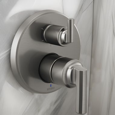 Click here to see Brizo T75P698-SLLHP Brizo Levoir Pressure Balance Valve Trim w/ Integrated 6-Function Diverter, Less Handles, Brilliance Luxe Steel - T75P698-SLLHP