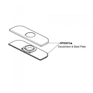 Click here to see Peerless RP93975 Peerless Chrome 6in Escutcheon and Base Plate - RP93975