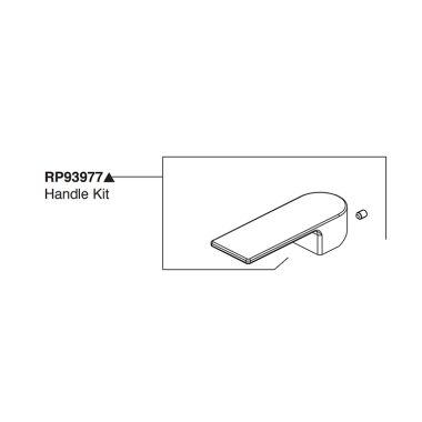 Click here to see Peerless RP93977BN Peerless Replacement Part Brushed Nickel Lever Handle Kit, ADA - RP93977BN 