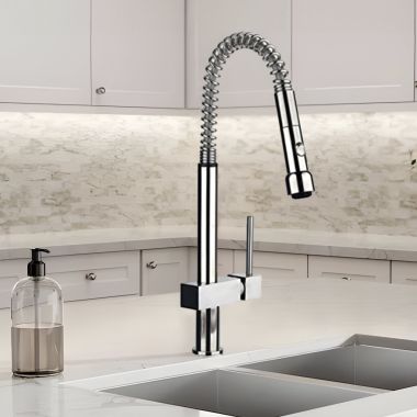 Click here to see Elkay LKLFAV2031CR Elkay Avado Single Handle Kitchen Faucet w/ Semi-Professional Spout, Lead-Free, Chrome - LKLFAV2031CR