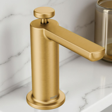 Click here to see Moen S3947BG Moen Modern Kitchen Soap/Lotion Dispenser, 18oz, Brushed Gold - S3947BG