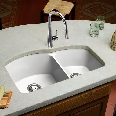 Click here to see Elkay SWU322010RWH Elkay SWU322010RWH Explore Undermount Double-Bowl Sink, White